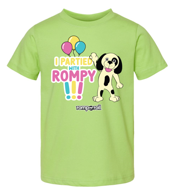 Romp n' Roll Partied with Rompy T-shirt