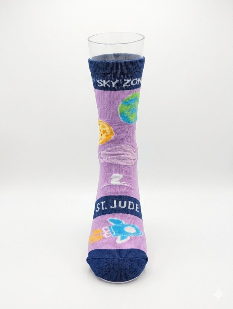 Sky Zone Planet Sock - [Purple] (200 pairs)